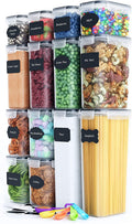 14 Pieces Airtight Food Storage Containers, BPA Free, Easy Lock Lids, Labels - SuperSaverAU - view 1