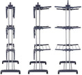 3 Tier Foldable Clothes Drying Rack 73x66x170 cm with Hanger Stand Rail Indoor - SuperSaverAU - view 2