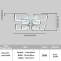 Modern LED Ceiling Light Dimmable Remote 60x60x12 cm 4200 Lumens 3000K-6000K - SuperSaverAU - view 3