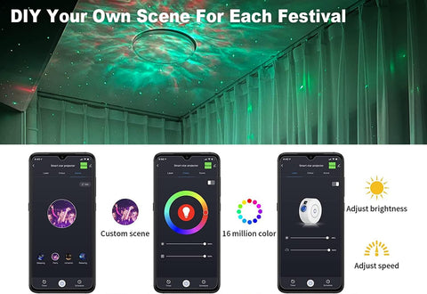 Star Projector Galaxy Light Bedroom connected with Alexa and Google Home - SuperSaverAU - view 1