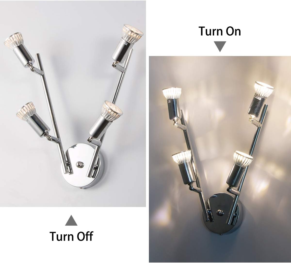 Premium Modern 4 Light LED Track Lighting Kit - Chrome