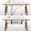 Premium Black 2 Pack Under Desk Cable Management Tray