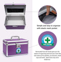 Locking Combination Medicine Box Medium Purple 31x18x19cm Secure Storage - SuperSaverAU - view 5