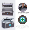 Portable Combination Medicine Box Large Coffee 36x20x18cm Lockable Case - SuperSaverAU - view 5