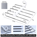 2 Pack Adjustable Multi-Layer 5 in 1 Pants Hanger, Space Saving, 34 x 18.5 cm, White - SuperSaverAU - view 2