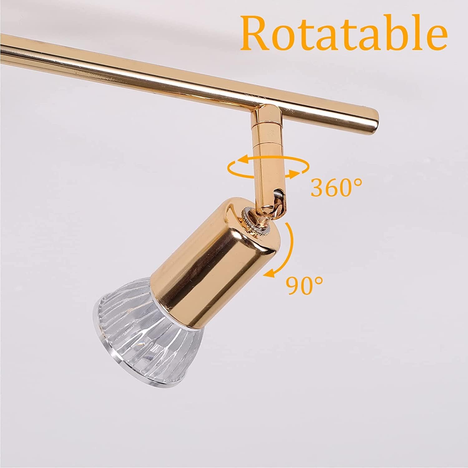 Premium Modern 4 Light LED Track Lighting Kit - Gold