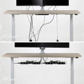 Premium White 2 Pack Under Desk Cable Management Tray