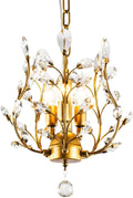Crystal Chandelier Vintage, 3 Lights, Gold - SuperSaverAU - view 1