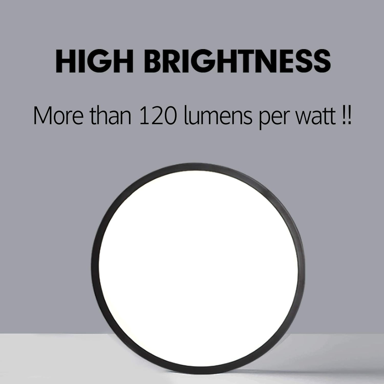 Premium LED Ceiling Light Fixture - Black, 28W 4500K