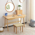 Hanging Round Wall Mirror 38cm - Bamboo Frame & Adjustable Leather Strap - SuperSaverAU - view 3