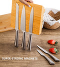 Natural Bamboo Magnetic Knife Block Holder 12x21x23 cm with Strong Magnets - SuperSaverAU - view 1