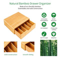 Bamboo K-Cup Holder 35.5x30.5x7.6cm with Adjustable Drawer & 4 Dividers - SuperSaverAU - view 4