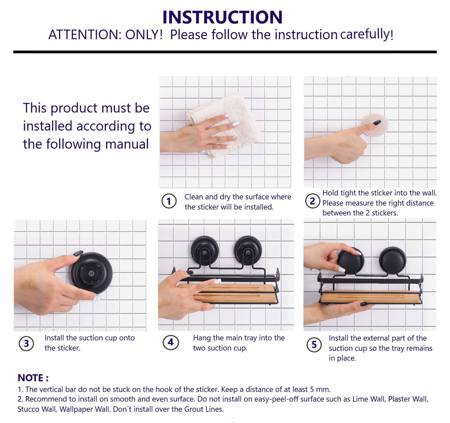 2 Pack Bamboo Corner Shower Caddy Shelf with Vacuum Suction Cup, 25x10x12 cm