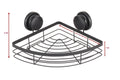 2 Pack Round Corner Shower Caddy Shelf with Suction Cup, 22.5x22.5x12 cm - SuperSaverAU - view 2