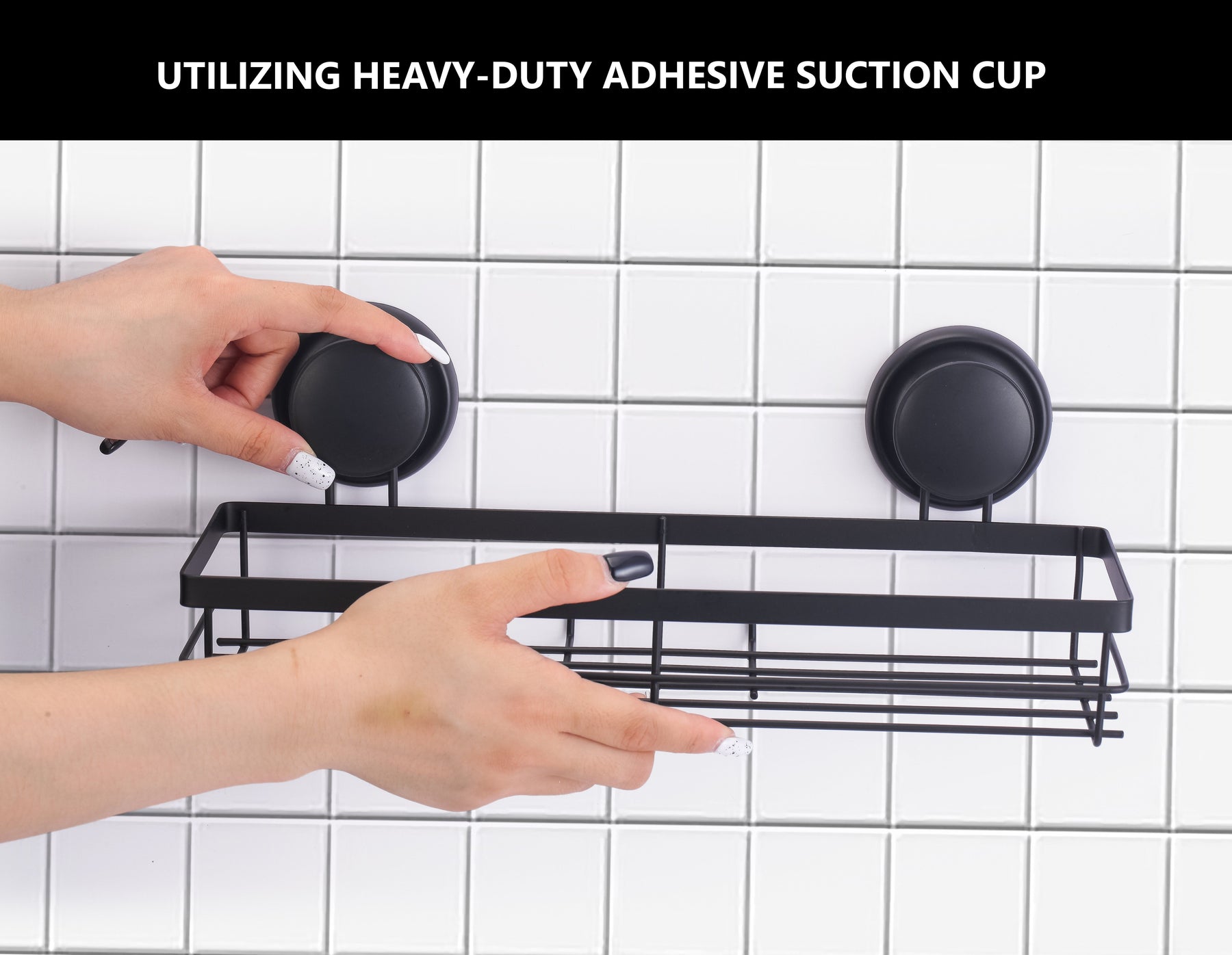 2 Pack Corner Shower Caddy Shelf Rack, 34x10x12 cm, No-Drilling, Rustproof - SuperSaverAU - view 4