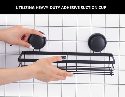 2 Pack Corner Shower Caddy Shelf Rack, 34x10x12 cm, No-Drilling, Rustproof