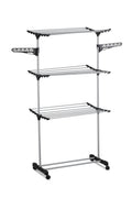Folding 3 Tier Clothes Drying Rack 165x140x57 cm with Stainless Steel Tubes - SuperSaverAU - view 1