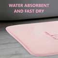 Extra Thick Memory Foam Bath Rug Mat, 60 x 40 cm, Pink, Ultra Absorbent Velvet - SuperSaverAU - view 5