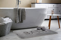 Extra Thick Memory Foam Bath Rug Mat 60 x 40 cm, Grey - Luxurious Velvet, Ultra Absorbent - SuperSaverAU - view 3