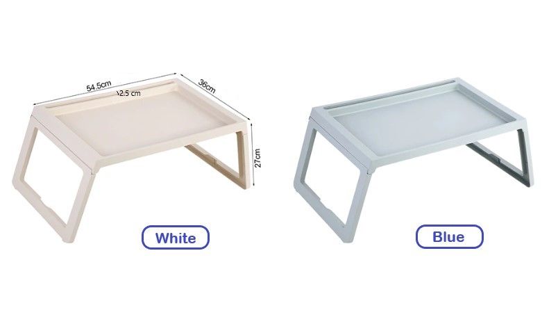 Premium White Foldable Laptop Bed Desk for Home Office