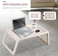 Premium White Foldable Laptop Bed Desk for Home Office