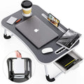 Premium Foldable Laptop Bed Desk with Storage 60x40x26cm