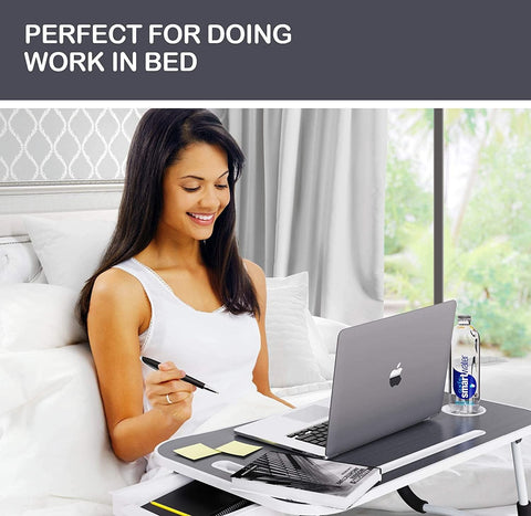 Premium Foldable Laptop Bed Desk with Storage 60x40x26cm