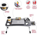 Premium Foldable Laptop Bed Desk with Storage 60x40x26cm