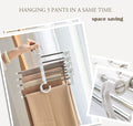 2 Pack Stainless Steel Adjustable 5 in 1 Pants Hangers Non-Slip Space Saving 32x14x12.5 cm - SuperSaverAU - view 4