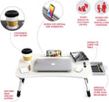 Premium Foldable Laptop Bed Desk with Storage 60x40x26cm