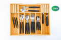 Bamboo Expandable Drawer Organizer 2 Pack, 35x25x12 cm, Knife Block Holder - SuperSaverAU - view 4