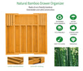 Bamboo Expandable Drawer Organizer 2 Pack, 35x25x12 cm, Knife Block Holder - SuperSaverAU - view 5