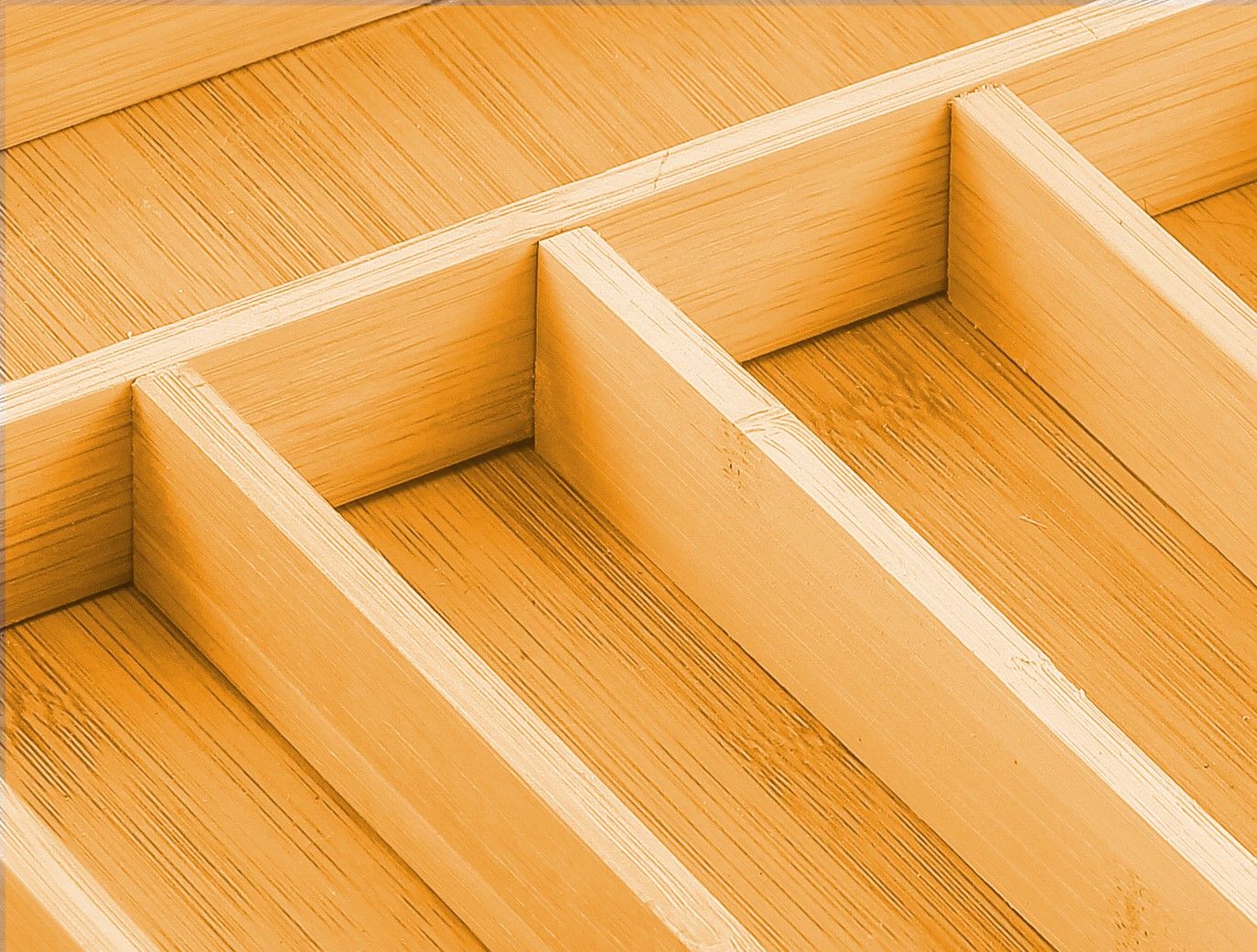 Bamboo Expandable Drawer Organizer 2 Pack, 35x25x12 cm, Knife Block Holder