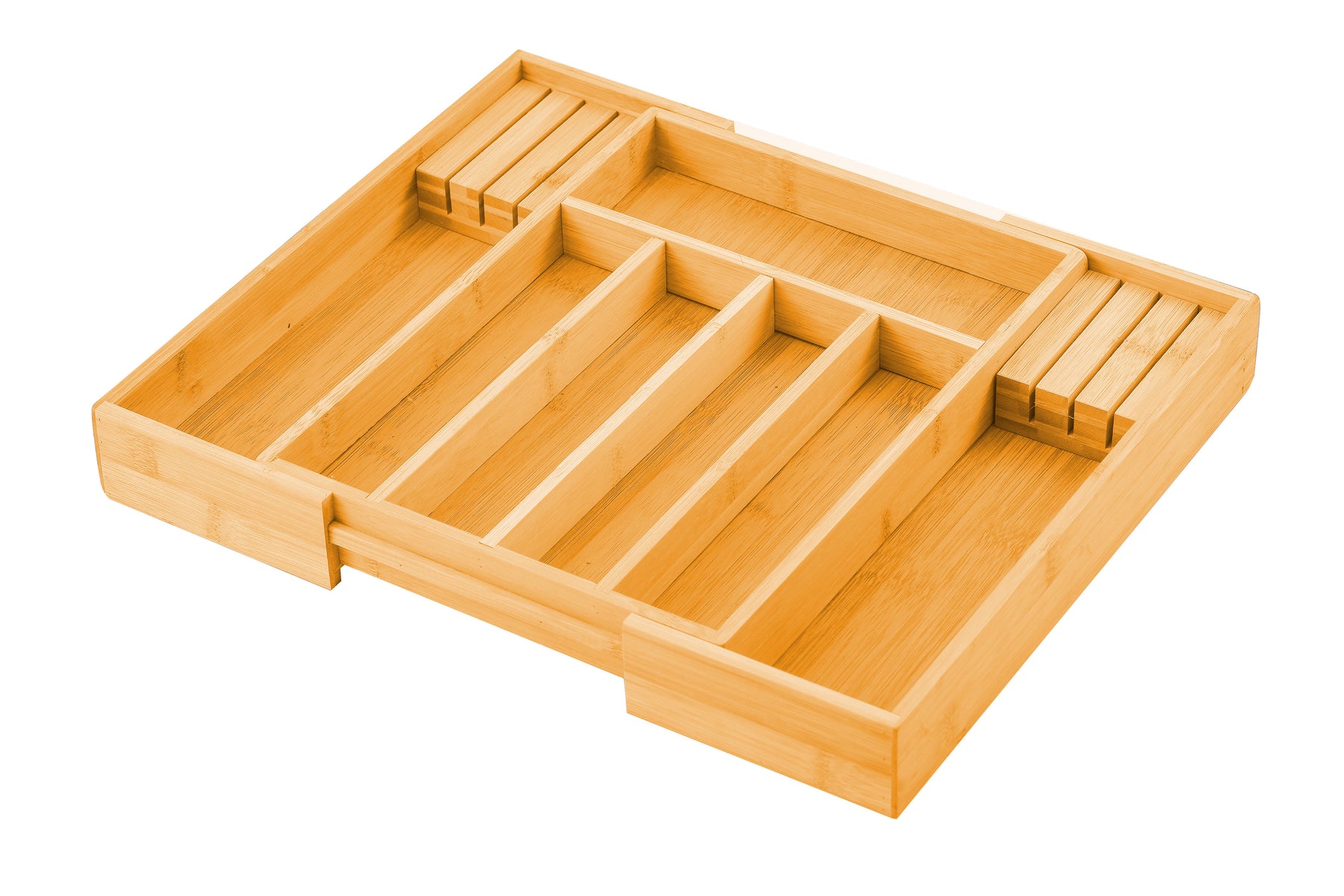 Bamboo Expandable Drawer Organizer 2 Pack, 35x25x12 cm, Knife Block Holder - SuperSaverAU - view 10