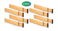 Premium Bamboo Adjustable Kitchen Drawer Dividers - Large, 8 Pack