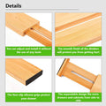 Premium Bamboo Adjustable Kitchen Drawer Dividers - Large, 8 Pack