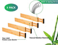 Premium Bamboo Adjustable Kitchen Drawer Dividers - Large, 8 Pack