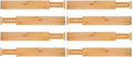 Premium Bamboo Adjustable Kitchen Drawer Dividers - Large, 8 Pack