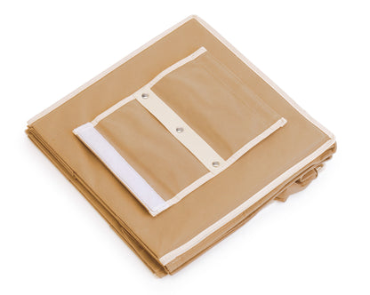 5-Tier Hanging Closet Organizer - 3 Pack, Durable Non-Woven, 30x30x9 cm, Beige