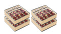 Premium Fabric Drawer Organiser Storage Boxes - Beige, 4 Pack