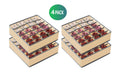 Premium Fabric Drawer Organiser Storage Boxes - Beige, 4 Pack