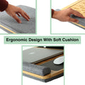 CARLA HOME Bamboo Laptop Lap Desk with Cushion and Angle Adjustable for Office and Home - SuperSaverAU - view 4