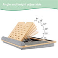CARLA HOME Bamboo Laptop Lap Desk with Cushion and Angle Adjustable for Office and Home - SuperSaverAU - view 5