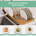 CARLA HOME Foldable Bamboo Dish Drying Rack, 44.5 x 1 x 27 cm, Eco-Friendly - SuperSaverAU - view 1