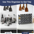 Premium 4-Tier Spice Rack Organiser with 28 Jars & Labels