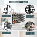Premium 4-Tier Spice Rack Organiser with 28 Jars & Labels