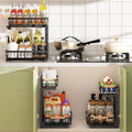 Premium 2-Tier Under Sink Organiser with Slide Rail - 41 x 36 x 30cm