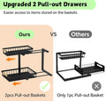 Premium 2-Tier Under Sink Organiser with Slide Rail - 41 x 36 x 30cm