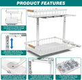 Premium 2-Tier Under Sink Organiser with Slide Rail - 41 x 36 x 30cm