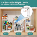 Premium 2-Tier Under Sink Organiser with Slide Rail - 41 x 36 x 30cm